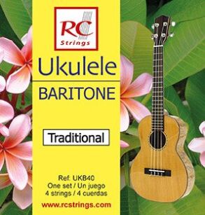 RC Strings UKB40 Ukulele Baritone set. Clear Nylon - Struny do Ukulele