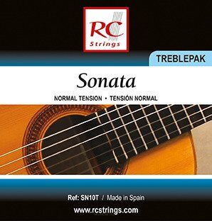 RC Strings SN10T Sonata Treblepak - Wysokie struny do gitary klasycznej