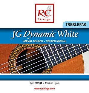 RC Strings DW90T JG Dynamic White Treblepak - Wysokie struny do gitary klasycznej